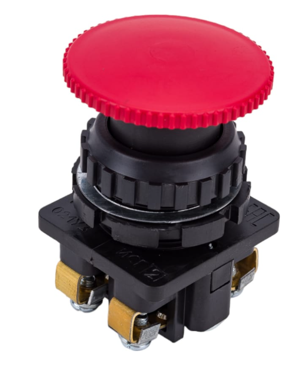 Выключатель кнопочный КЕ 021-У1 гриб без фиксации красный
